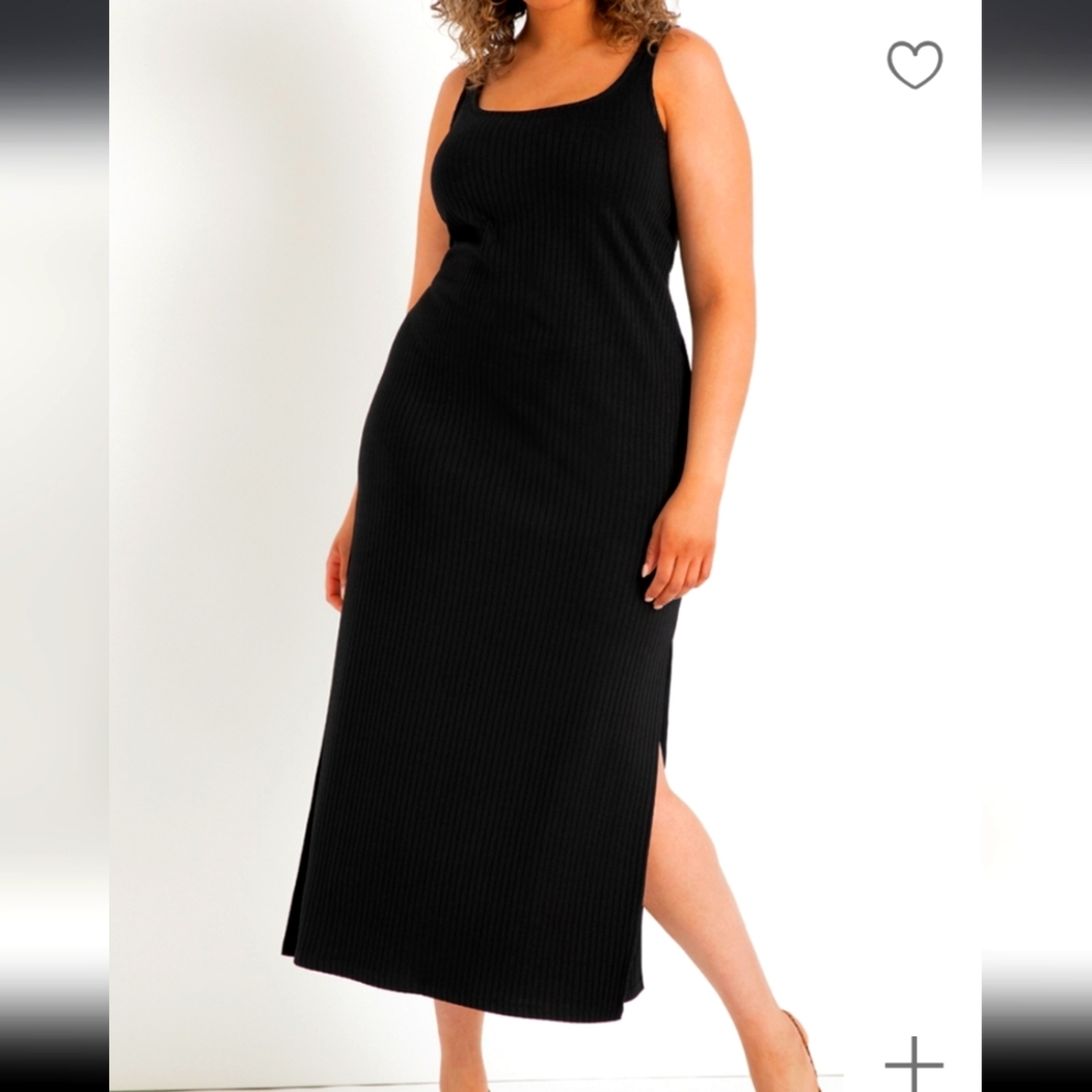 Eloquii ribbed tank maxi dress.